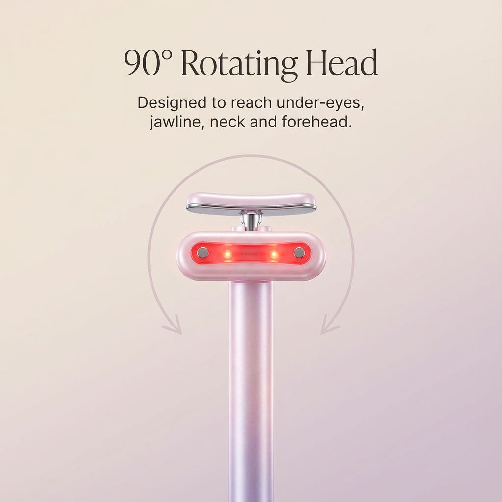 LED Facial Massage Wand – Microcurrent, Red Light & Thermal Therapy