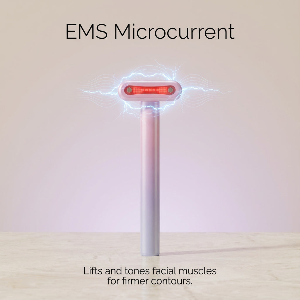 LED Facial Massage Wand – Microcurrent, Red Light & Thermal Therapy