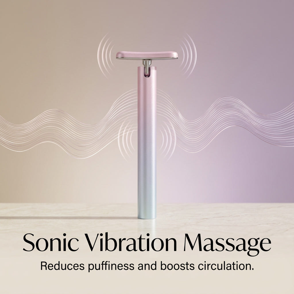 LED Facial Massage Wand – Microcurrent, Red Light & Thermal Therapy