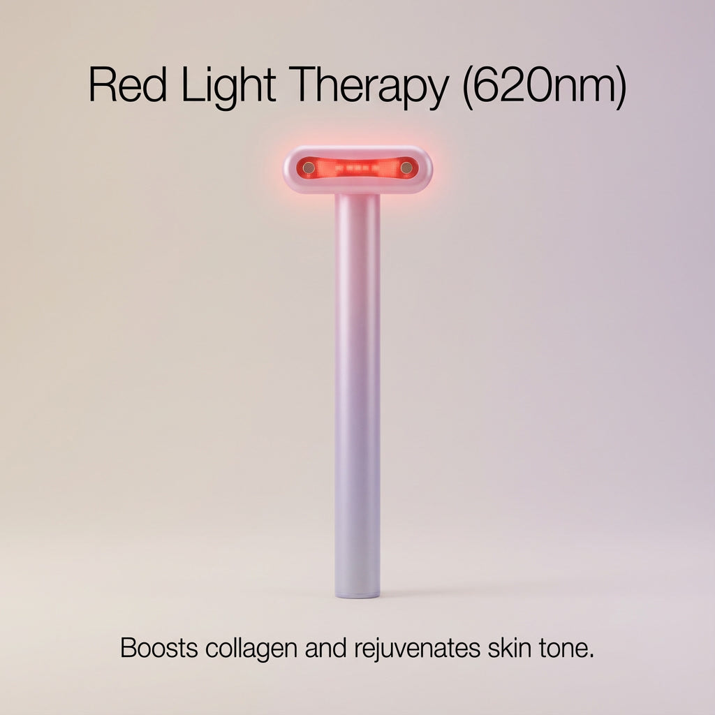 LED Facial Massage Wand – Microcurrent, Red Light & Thermal Therapy